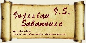Vojislav Šabanović vizit kartica